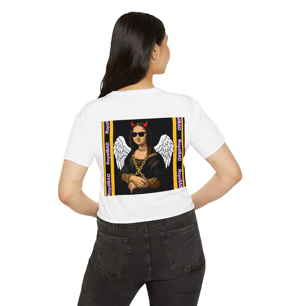 Mona Lisa Remix Crop Top — 'B.A.D.' Festival Graphic Tee