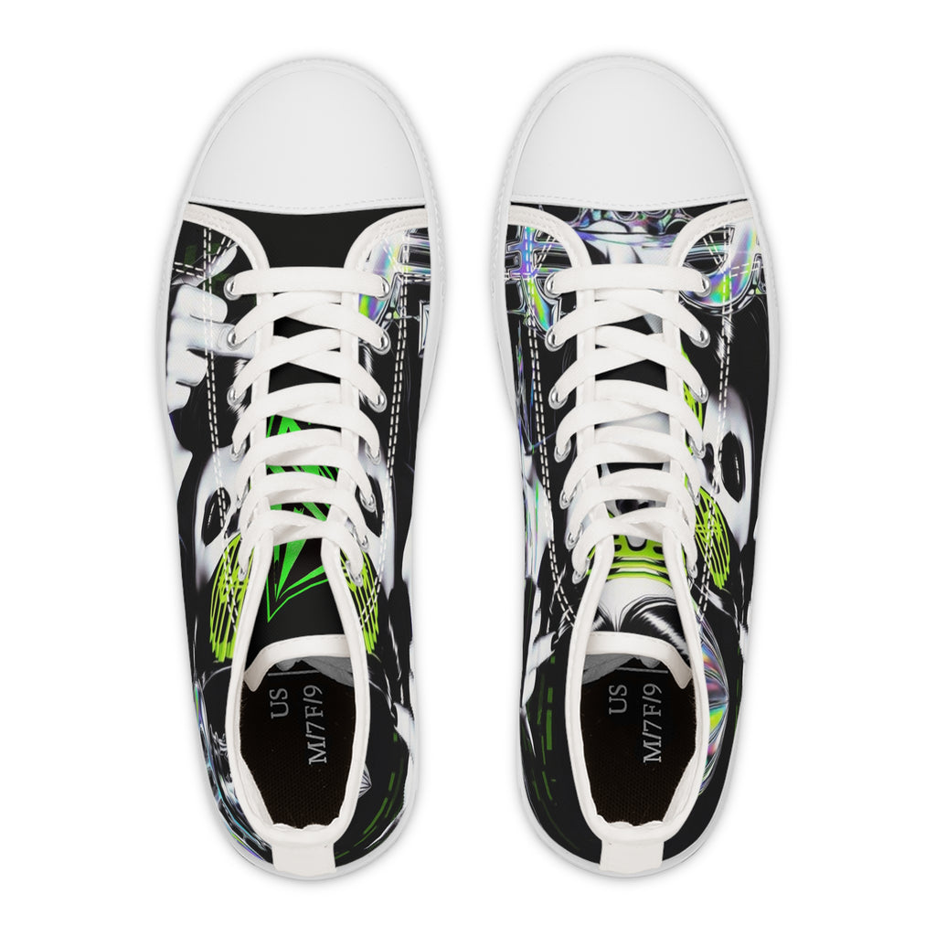 Trendy Women's High Top Sneakers - Artistic Design for Casual Style