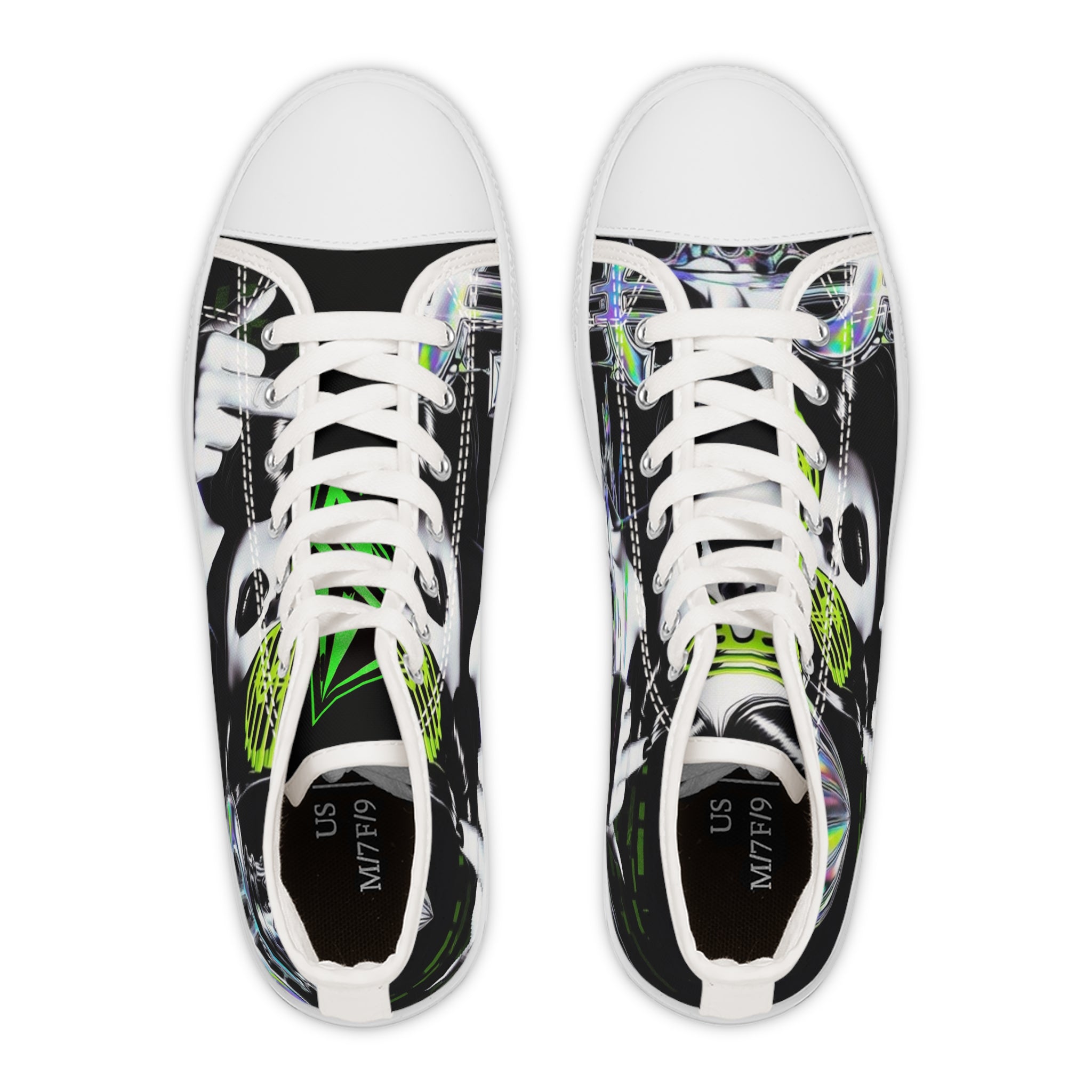 Trendy Women's High Top Sneakers - Artistic Design for Casual Style