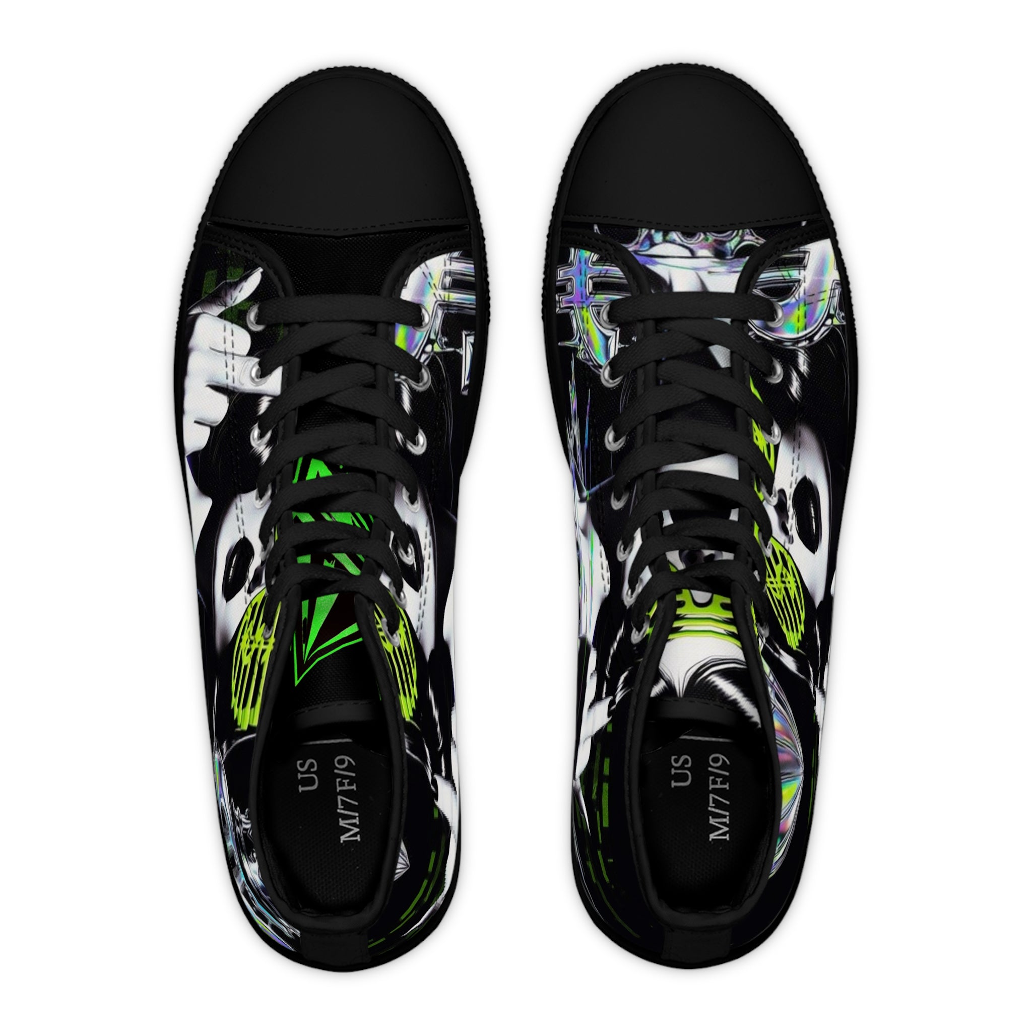 Trendy Women's High Top Sneakers - Artistic Design for Casual Style