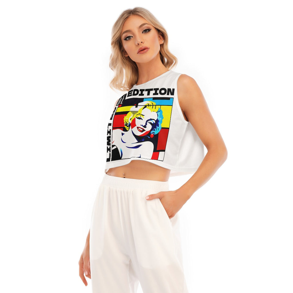 All-Over Print Women's Sleeveless Cropped Top