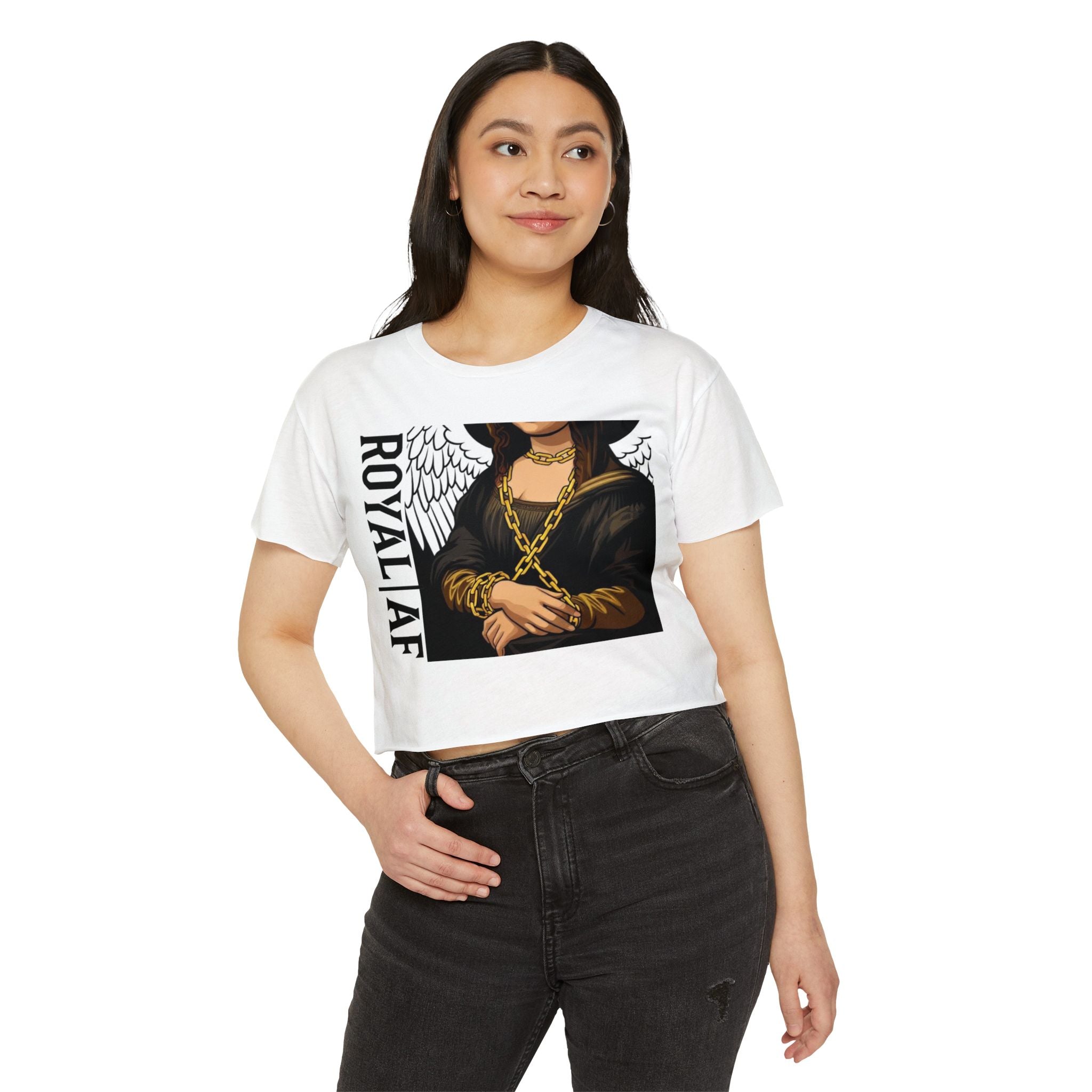 Mona Lisa Remix Crop Top — 'B.A.D.' Festival Graphic Tee