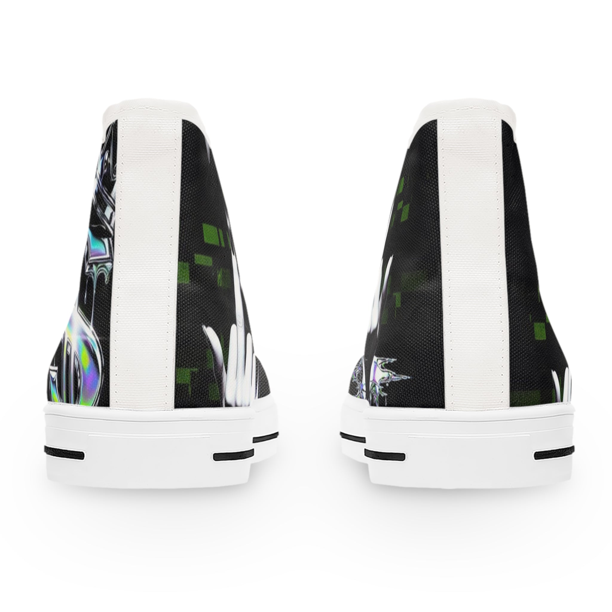 Trendy Women's High Top Sneakers - Artistic Design for Casual Style