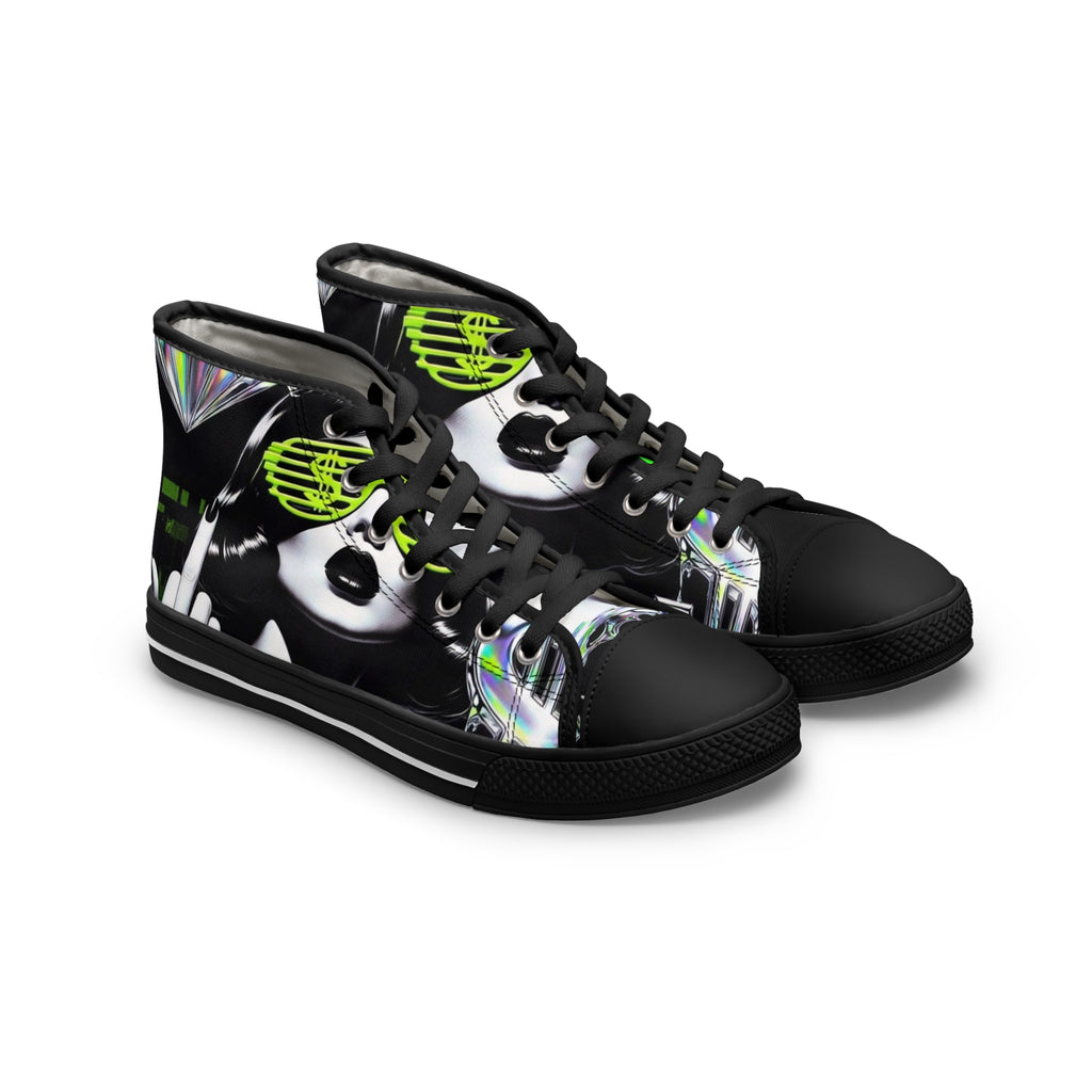Trendy Women's High Top Sneakers - Artistic Design for Casual Style