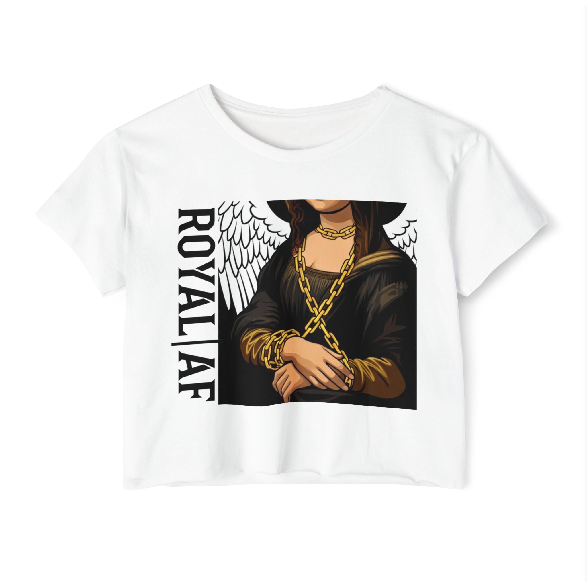 Mona Lisa Remix Crop Top — 'B.A.D.' Festival Graphic Tee