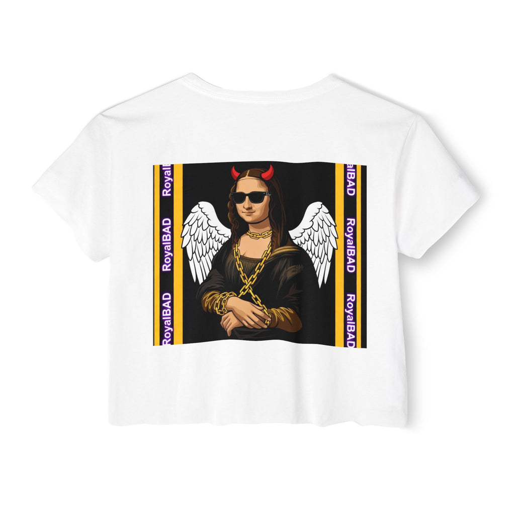 Mona Lisa Remix Crop Top — 'B.A.D.' Festival Graphic Tee