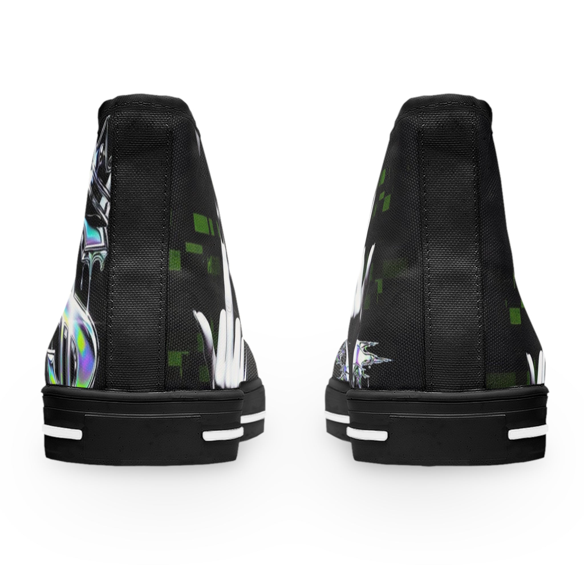 Trendy Women's High Top Sneakers - Artistic Design for Casual Style
